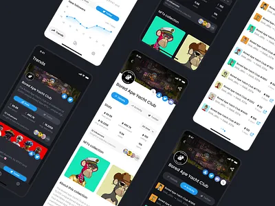 NFT trending app app design figma nft nftapp trending ui uidesign