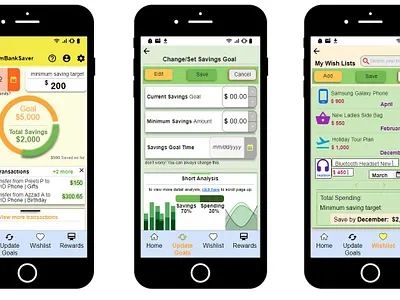 Commonwealth Bank Savings App UI Design graphic design ui ux