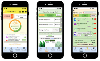 Commonwealth Bank Savings App UI Design graphic design ui ux