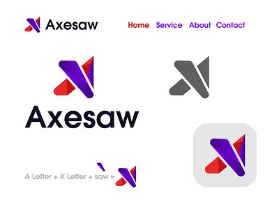 Axesaw logo design - ax letter logo a letter logo a logo ax letter logo ax logo axe logo axesaw logo brand brand identity branding design graphic design initial letter logo letter logo logo logo design modern logo modern minimalist logo saw logo x letter logo x logo