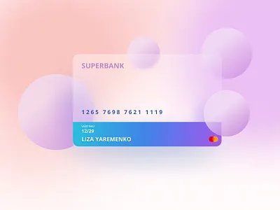GLASSMORPHISM BANK CARD branding design illustration ui vector