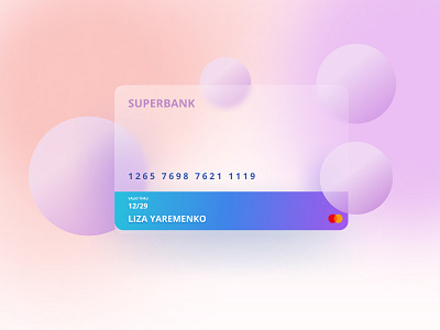 GLASSMORPHISM BANK CARD branding design illustration ui vector