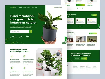 Website Homepage - GreenNa🍃 branding clean color design graphic design green homepage inspiration landing page logo natural plants plants website popular ui uidesign uiux web design website website design