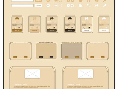 Web elements// Odin Recipes branding graphic design illustration typography