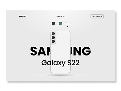 Samsung S22 Product Design Concept branding design product design typography ui ux