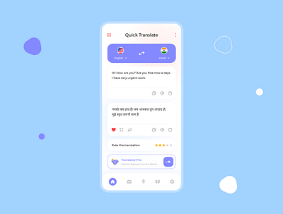 Translator App Ui app design app ui design mobile app mobile app design translator translator app translator mobile app ui uiux user interface