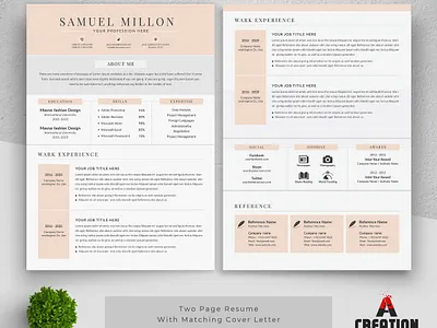 Resume bundle classic resume clean cv clean resume design illustration job resume minimalist resume resume download