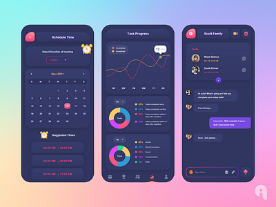Productivity Mobile App Ui app design app ui design mobile app mobile app design productivity app productivity mobile app ui uiux user interface