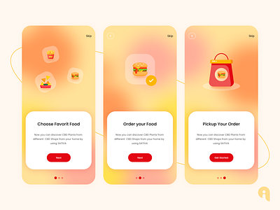 Food Pickup Onboardings app design app ui design food pickup food pickup app food pickup onboardings mobile app mobile app design ui uiux user interface