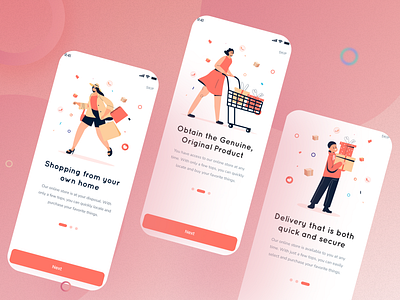 E-commerce - Mobile App Onboarding Screen app app design e commerce e commerce app e commerce design ecommerce fashion app mobile app mobile app design mobile design mobile ui online shop online store onlineshop shop shopping app store ui designer