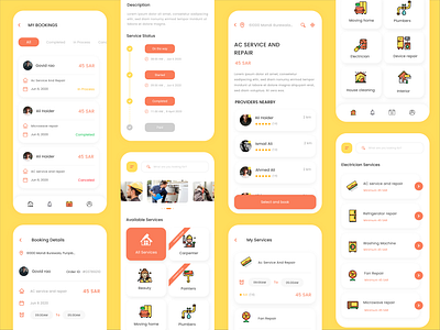 Service Provider App app design app ui design mobile app mobile app design service provider service provider app services app ui uiux user interface