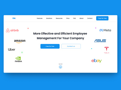 Employee Management - Website business clean employee employee management employees hr hr management human resources management system office recruitment recruitment tool ui uidesign uiux user list uxdesign website work