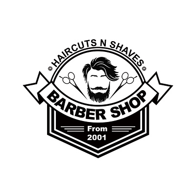 Barber shop logo barber shop logo branding combination mark design graphic design illustration illustrator logo vector