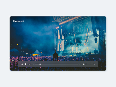 Video player app banner player ui ux videoplayer zaycev zaycev.net