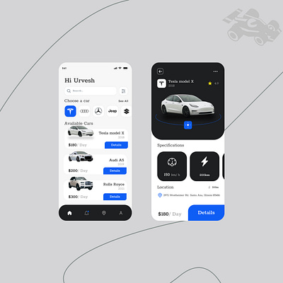 Car rent ui design ui uidesign uiux ux uxdesign