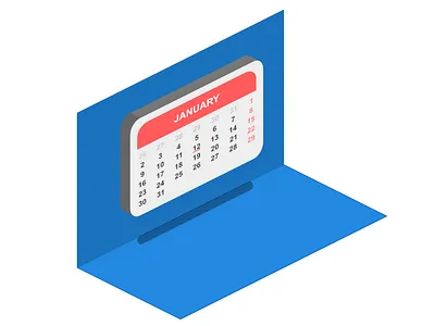 Isometric Design - Calendar design graphic design illustration isometric ui vector