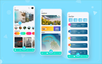 Travel App Screens UI design app app ui geo tavelling app design travel travel app travel app ui travelling ui ui ux user interface ux