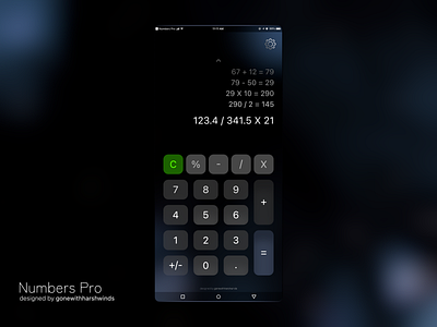 Numbers Pro (UI Design) app design design gonewithharshwinds graphic design iphone premium ui ui ui ux user interface ux