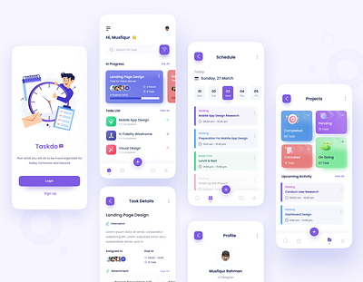 Taskdo | Task Management Mobile App Design app design app ui clean design daily task interface design management app minimal mobile app project management task management team uiux