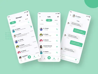 Chat Messaging App app chat chat app clean clean ui fresh ios light messaging app messenger minimal notification status stories ui ui design uiux ux video call whatsapp