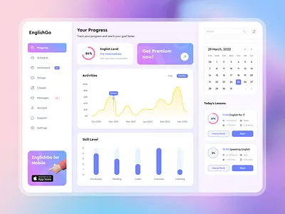 Education Dashboard UI Concept dashboard design education english figma ui ui concept uiux web design