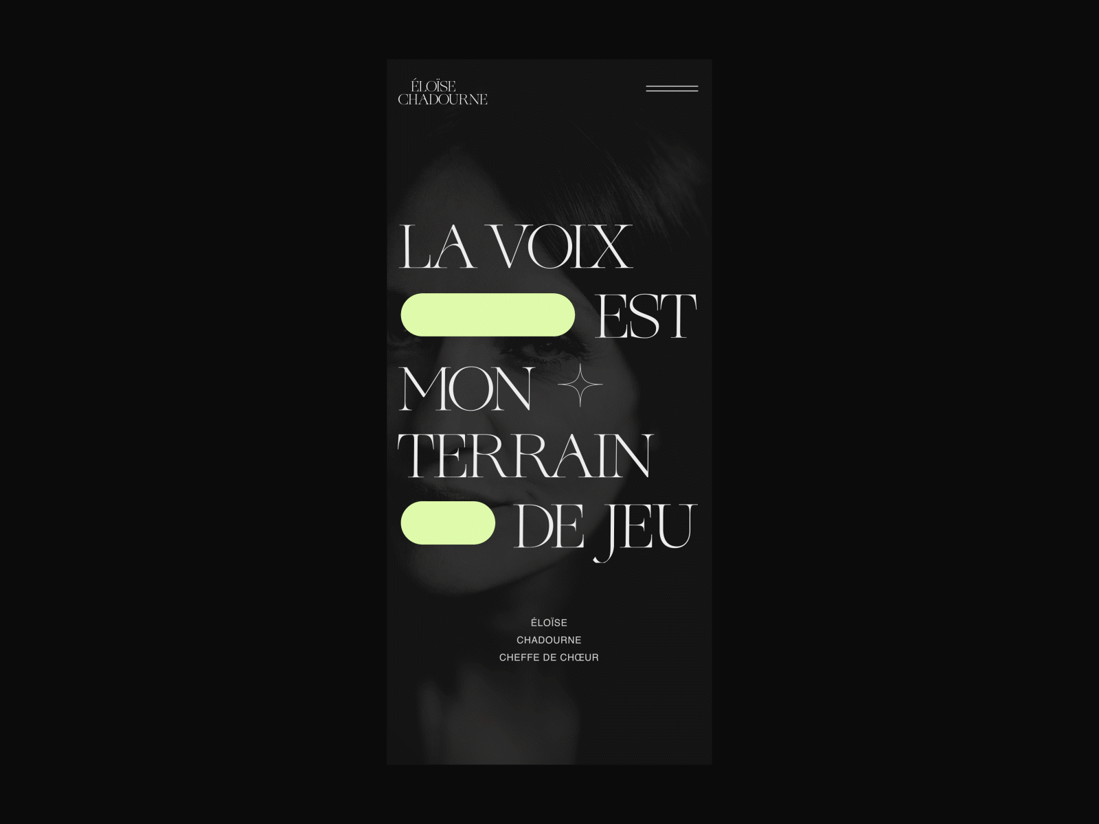 Mobile hero animation choirmaster website ad anim animation cabinet grotesk clean culture design gif grid hero home page interface layout mobile interface typography ui ux web design