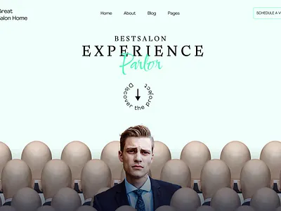 Salon Homepage design green ui design hairstyle ui minimal ui design salon ui salon ui design typography typography ui design ui ux web