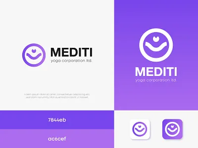 Yoga logo design brand mark branding colour creative creative mark exercise logo logo inspirations logo mark meditation minimal simple sports vector yoga yoga logo