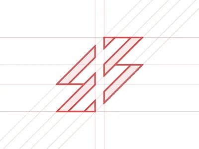 43 3 4 43 design digits graphic design grid grid logo grids letter letter design letters logo logo design logo process logocreation logodesign minimalistic numbers vector