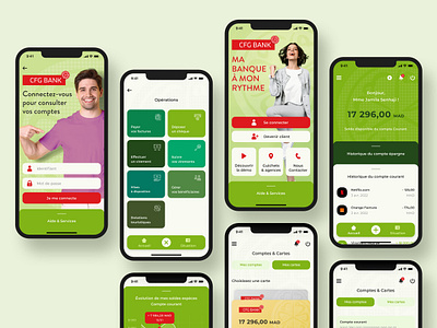 CFG BANK - Refonte de l'application mobile app design application bank banking banking app banking application cfg bank mobile mobile app mobile ui ui ui design uiux