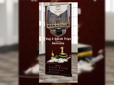 Umrah Roll up Banner design 2022 365 arabic banner creative design eid google graphic design hajj islamic marketing promotional ramadan rollup simple trending ui umrah upcoming
