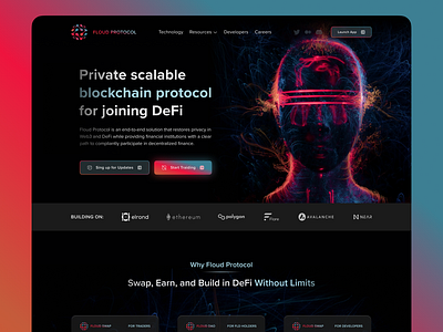 Floud Protocol Crypto Website / Landing page clean design crypro crypto design figma ui webdesign