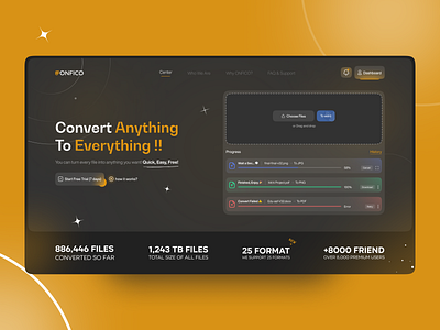ONFICO - Online File Converter 📁 clean convertor design fail graphic design iran number progress retry success ui uiux upload upload file uploader ux
