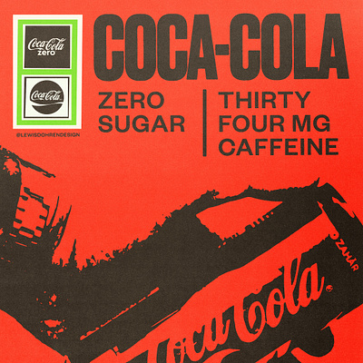 Coca-Cola Zero artwork brand branding coca cola coke design drink fiction graphic design icon illustration logo music poster print red retro soft drink vintage visual