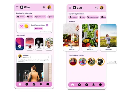 Social media gen-z App UI : Home Screen app app design figma flutter homescreen mobileapp socialmedia typography ui