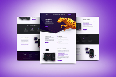 Website Landing Page Design - Full Velocity app brand identity branding crypto design graphic design illustration landing page layout logo logo design minimal modern professional ui ux website website design wordpress