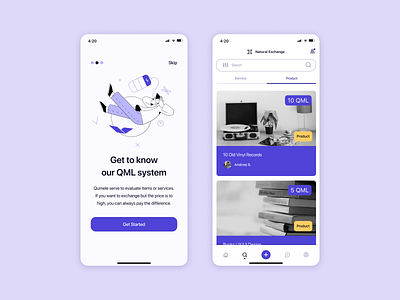 Natural Exchange app app design illustration ui ux