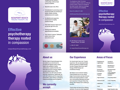 Newport Beach Branding a4 a4 brochure ad design beach brochure doctor flyer hospital leaflet letter letter brochure medical meditation mental poster relaxation therapy trauma tri fold trifold