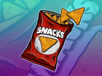 Emote: Snacks bizzarbox channel points chips digital digital art discord discord emotes emoji emote emotes food snacks stream streamer streaming sub badges twitch twitch emotes