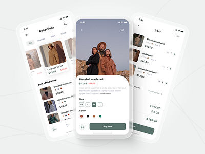 E-commerse Mobile App app coat design inspiration mobile ui uiux ux webdesign