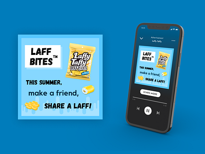 Laff Bites Spotify Ad Banner advertising banner graphic design marketing spotify