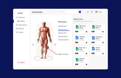 daffodil, an electronic health record platform app dashboard design ehr figma health health tech portfolio ui ui design ux