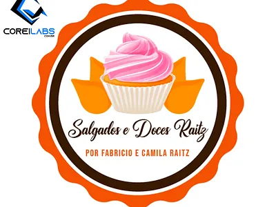 Salgados e Doces Raitz Logo branding design graphic design illustration logo typography vector