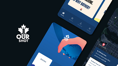 Ourshot: A COVID-19 Vaccination Encouragement Mobile App app branding mobile app ui ux