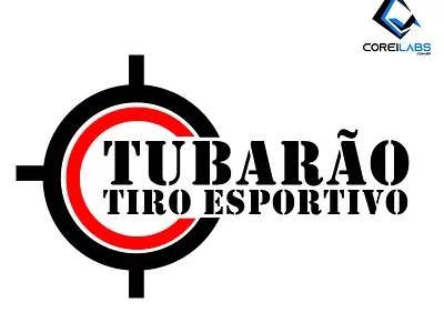 Tubarão Tiro Esportivo Logo branding design graphic design illustration logo typography vector