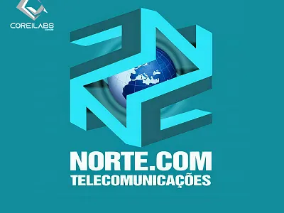 Norte.com Telecom Logo branding design graphic design illustration logo typography vector