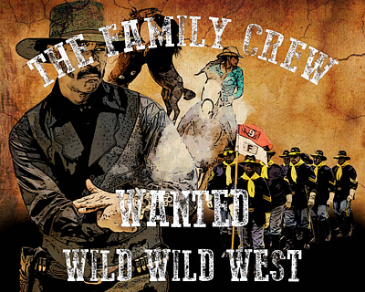 Wild Wild West backdrop poster advertising design graphic design illustration photoshop poster