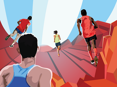 UTMB® - A mythical race, a unique experience colorful graphic design illustration illustrator marathon utmb visual