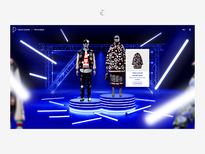 Printemps ⏤ Tommy Hilfiger X Richard Quinn 3d animation blue hilfiger interactive interface mobile motion ui website