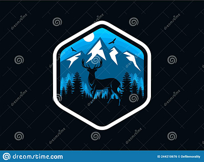 Wildlife Forest Emblem graphic design